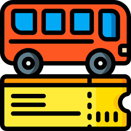 bilet autobusowy Basic Miscellany Lineal Color ikona