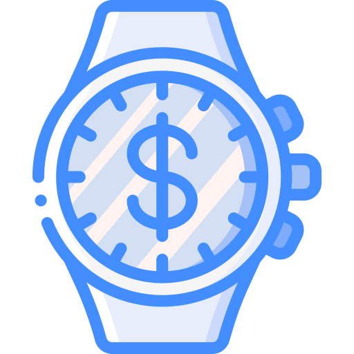 Time is money Basic Miscellany Blue icon