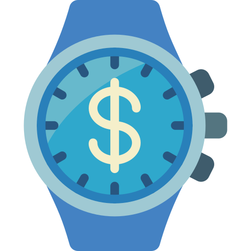 Time is money Basic Miscellany Flat icon