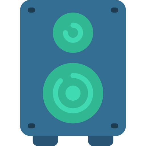 Speaker Juicy Fish Flat icon