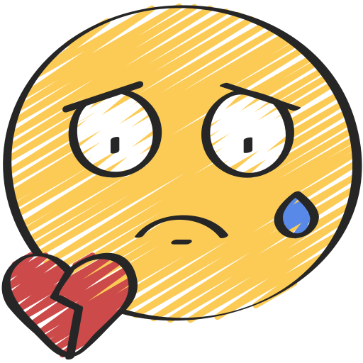 gebroken hart Juicy Fish Sketchy icoon
