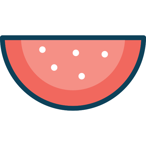 watermeloen SBTS2018 Lineal Color icoon