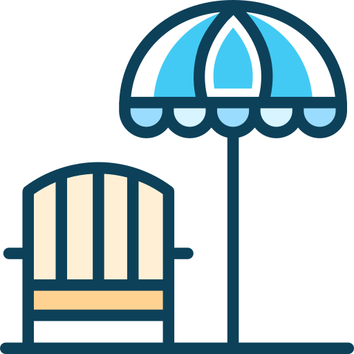 해변 의자 SBTS2018 Lineal Color icon