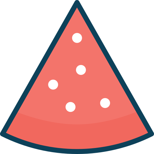 watermeloen SBTS2018 Lineal Color icoon
