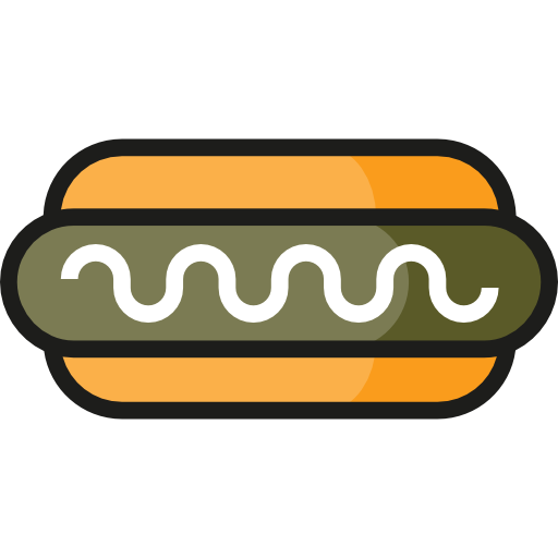 Hot dog Detailed Straight Lineal color icon