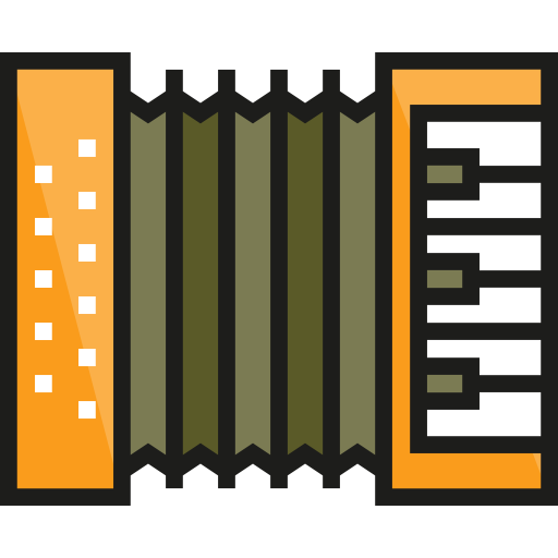 akordeon Detailed Straight Lineal color ikona