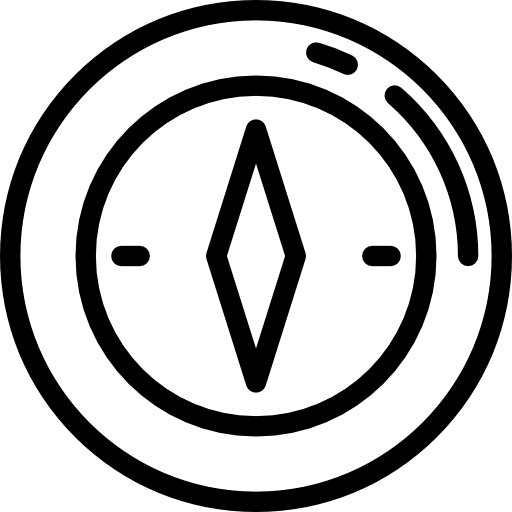 方位磁針 Detailed Rounded Lineal icon