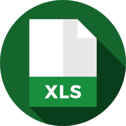 xls Flat Circular Flat icon