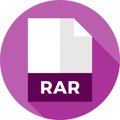rar Flat Circular Flat icon