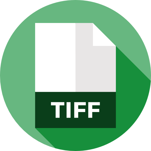 tiff Flat Circular Flat icoon