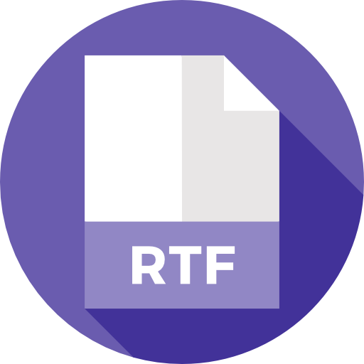 rtf Flat Circular Flat Icône