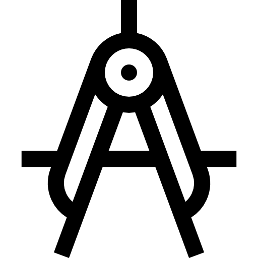 kompas Basic Straight Lineal ikona