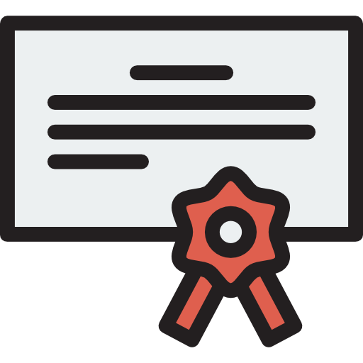 Diploma Detailed Rounded Lineal color icon