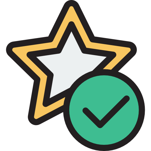 Star Detailed Rounded Lineal color icon