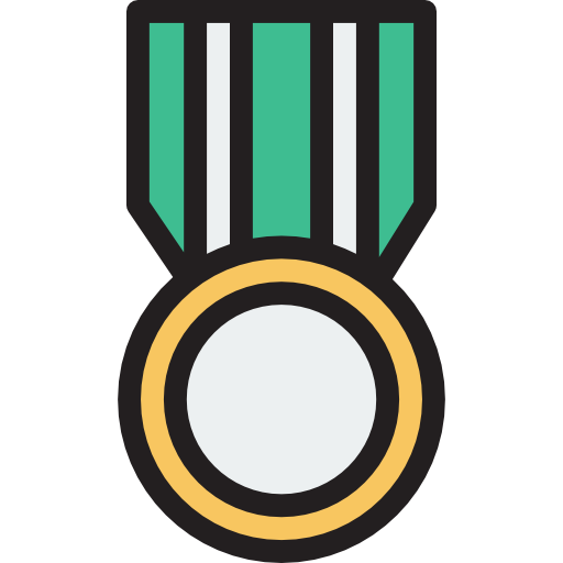メダル Detailed Rounded Lineal color icon