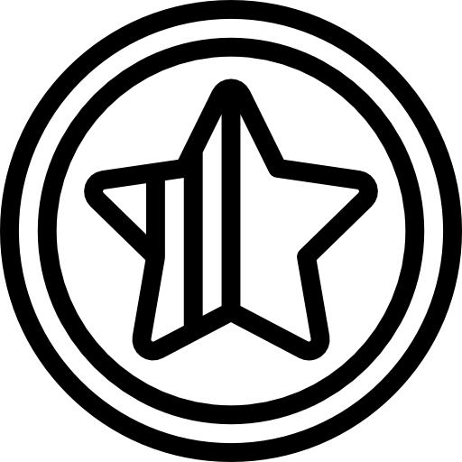 Star Detailed Rounded Lineal icon