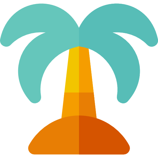 palmera Basic Rounded Flat icono