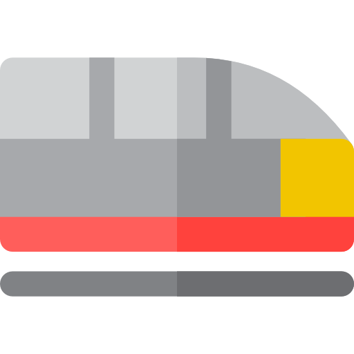 trein Basic Rounded Flat icoon