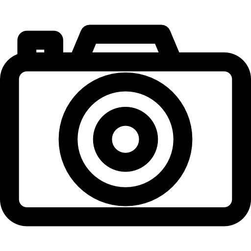 cámara fotográfica Basic Rounded Lineal icono