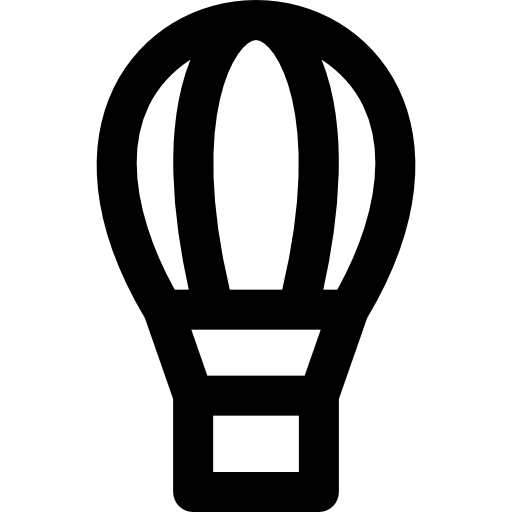 heteluchtballon Basic Rounded Lineal icoon