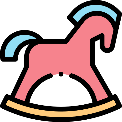 koń na biegunach Detailed Rounded Lineal color ikona