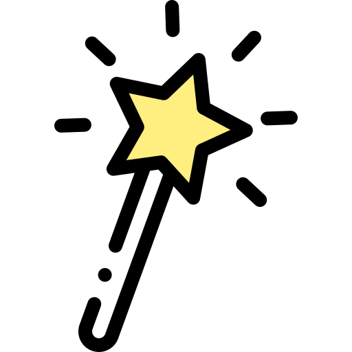 마법의 지팡이 Detailed Rounded Lineal color icon