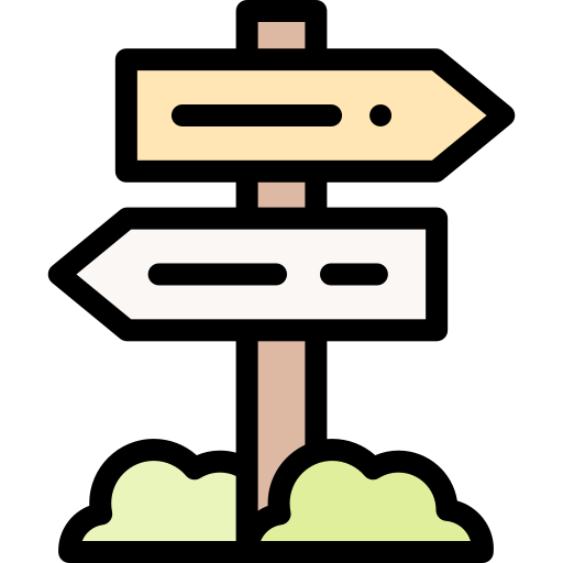 Wayfinding Detailed Rounded Lineal color Ícone