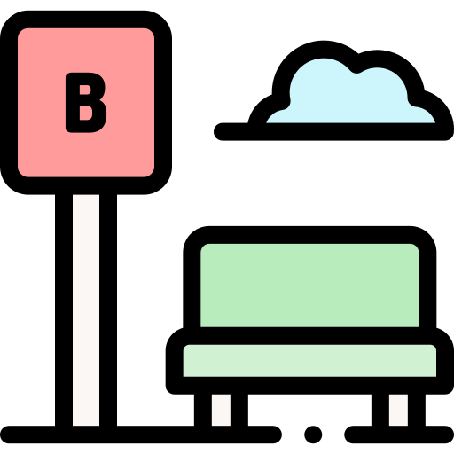 przystanek autobusowy Detailed Rounded Lineal color ikona