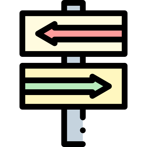 verkeersbord Detailed Rounded Lineal color icoon