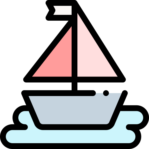 segelboot Detailed Rounded Lineal color icon