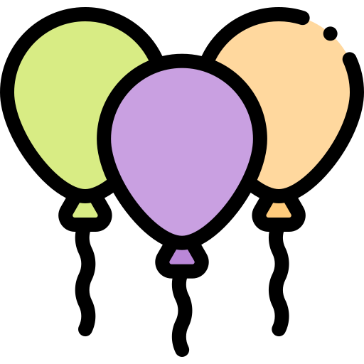 Надувные шары Detailed Rounded Lineal color иконка
