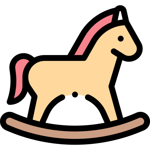 Rocking horse Detailed Rounded Lineal color icon