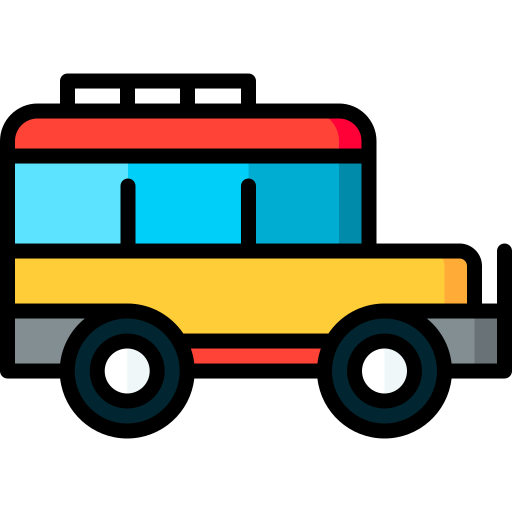 Jeepney Special Lineal color icono