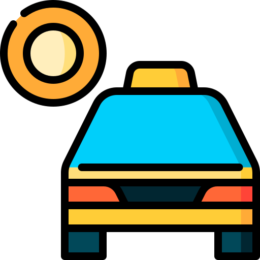 태양 택시 Special Lineal color icon