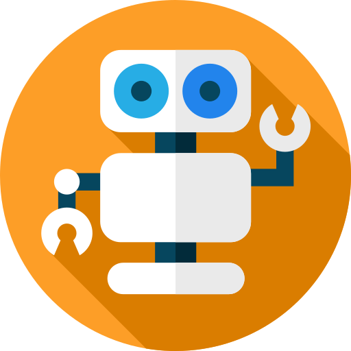 Robot Flat Circular Flat icon