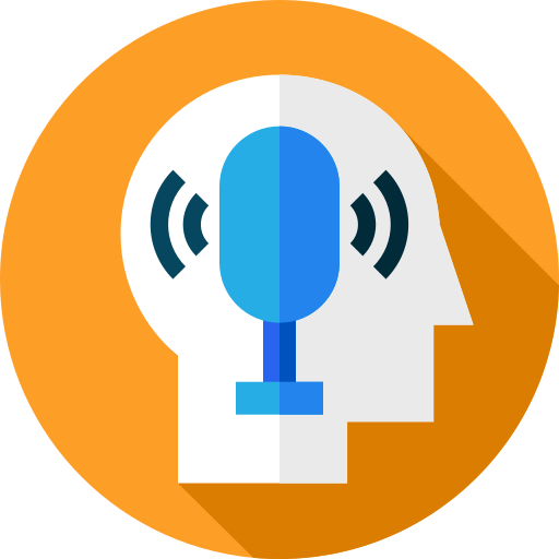 Voice recognition Flat Circular Flat icon