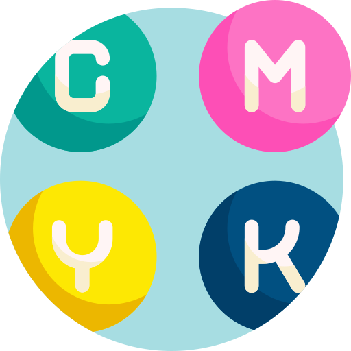 cmyk Detailed Flat Circular Flat icoon