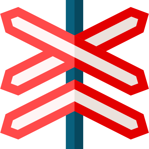 bahnübergang Basic Straight Flat icon