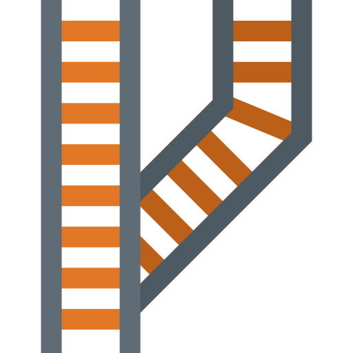Rail road Basic Straight Flat icon