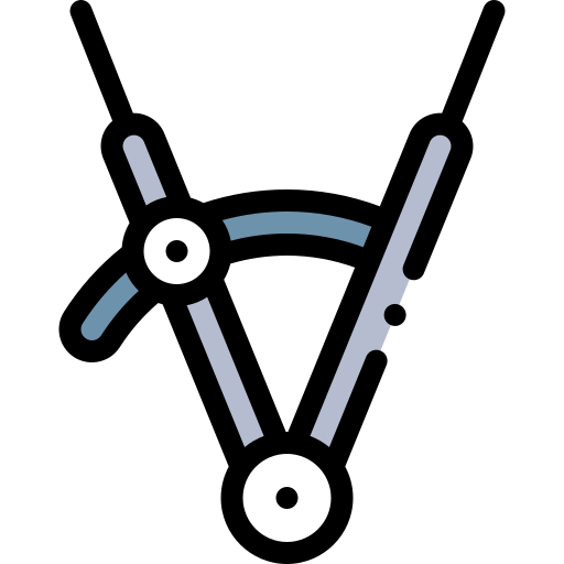 Divisor Detailed Rounded Lineal color icono