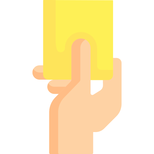Yellow card Special Flat icon