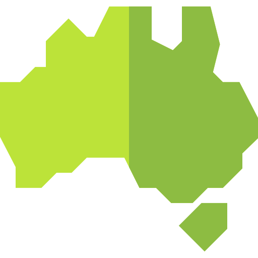 Australia Basic Straight Flat icon