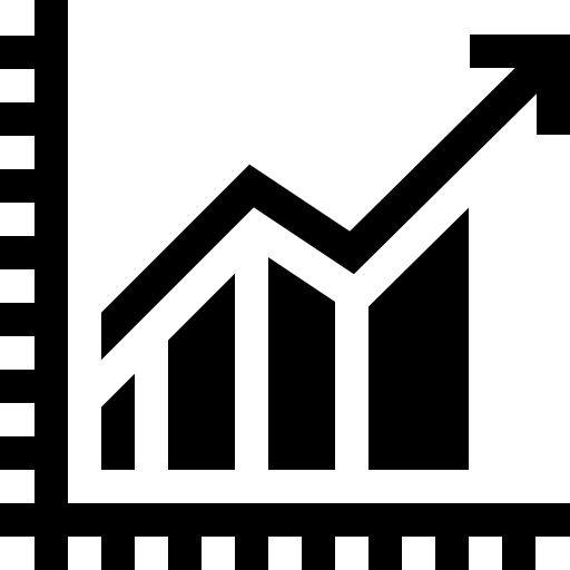 Gráfico de barras Basic Straight Filled Ícone