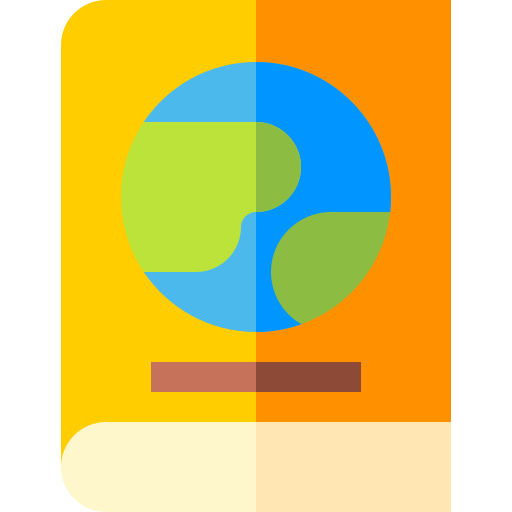 Geografía Basic Straight Flat icono
