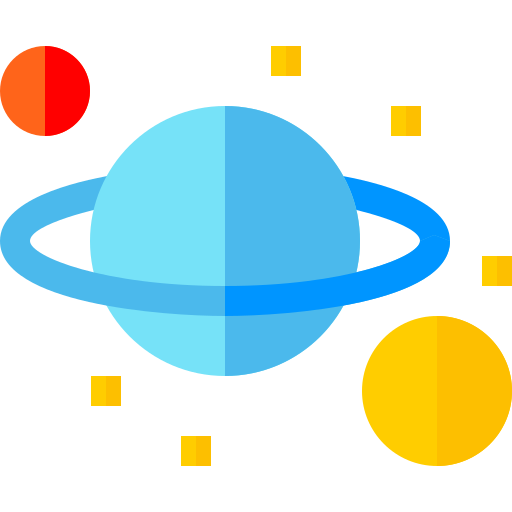 Saturn Basic Straight Flat icon