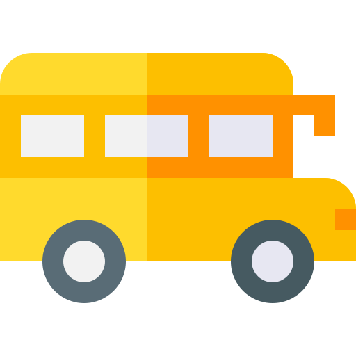 Школьный автобус Basic Straight Flat иконка