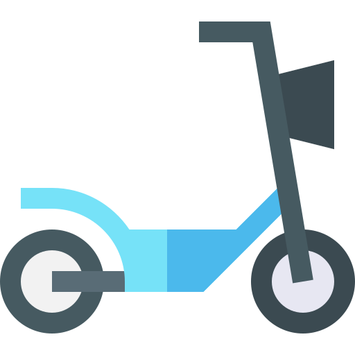 kick-scooter Basic Straight Flat icoon