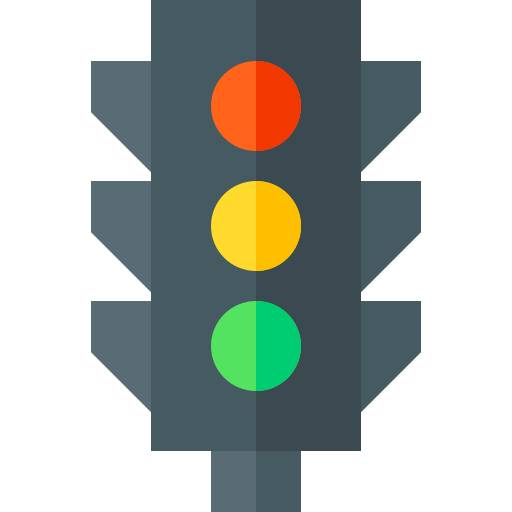 Semáforo Basic Straight Flat icono
