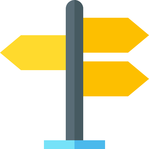 panneau de signalisation Basic Straight Flat Icône
