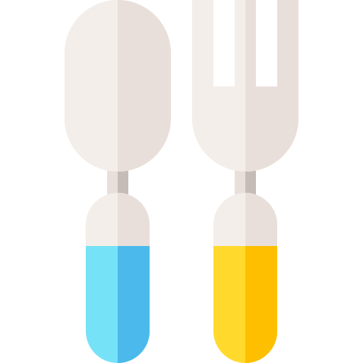 Baby cutlery Basic Straight Flat icon